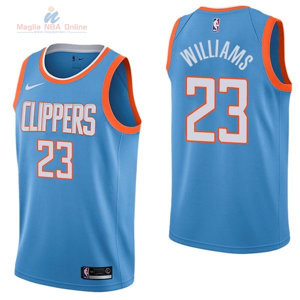 Acquista Maglia NBA Nike Los Angeles Clippers #23 Lou Williams Nike Blu Città