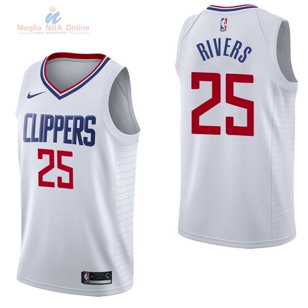 Acquista Maglia NBA Nike Los Angeles Clippers #25 Austin Rivers Bianco Association