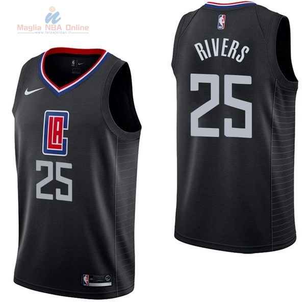 Acquista Maglia NBA Nike Los Angeles Clippers #25 Austin Rivers Nero Statement