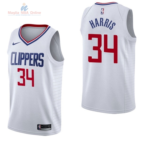 Acquista Maglia NBA Nike Los Angeles Clippers #34 Tobias Harris Bianco Association