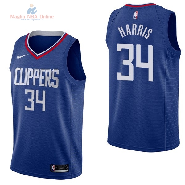 Acquista Maglia NBA Nike Los Angeles Clippers #34 Tobias Harris Blu Icon