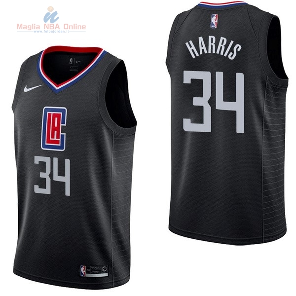 Acquista Maglia NBA Nike Los Angeles Clippers #34 Tobias Harris Nero Statement