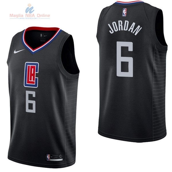 Acquista Maglia NBA Nike Los Angeles Clippers #6 DeAndre Jordan Nero Statement