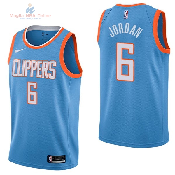 Acquista Maglia NBA Nike Los Angeles Clippers #6 DeAndre Jordan Nike Blu Città