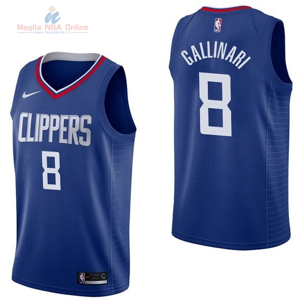 Acquista Maglia NBA Nike Los Angeles Clippers #8 Danilo Gallinari Blu Icon