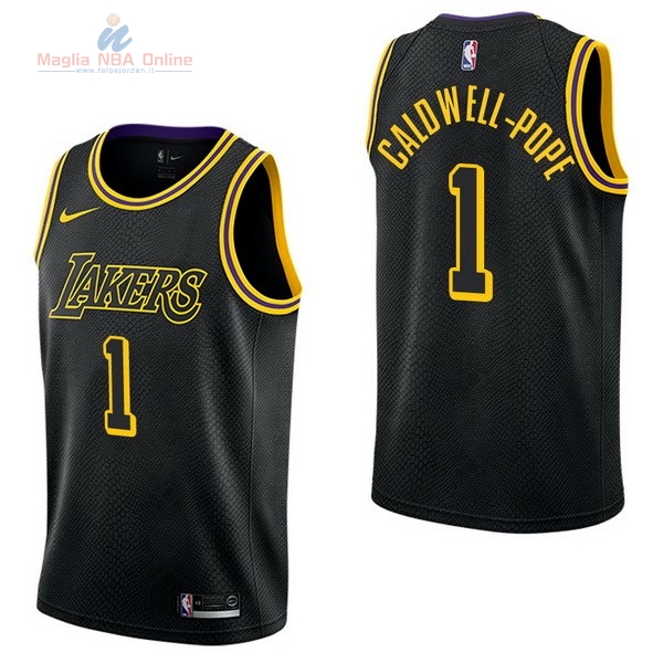 Acquista Maglia NBA Nike Los Angeles Lakers #1 Kentavious Caldwell Pope Nike Nero Città