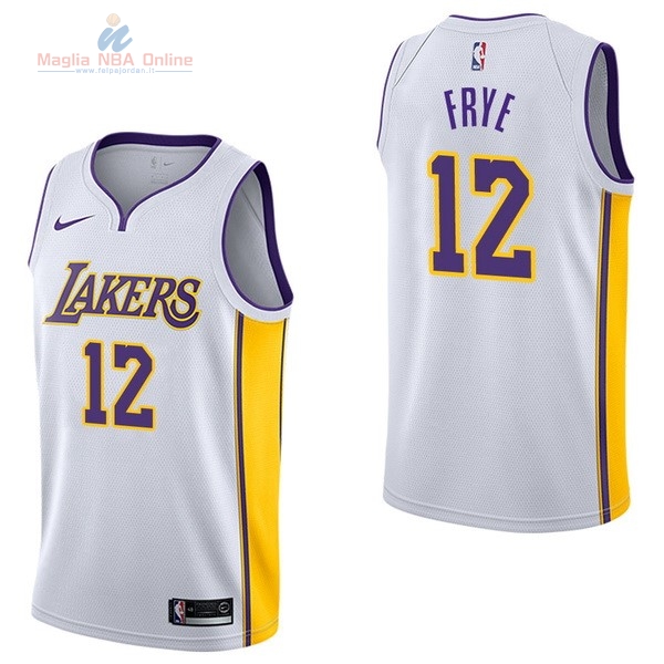 Acquista Maglia NBA Nike Los Angeles Lakers #12 Channing Frye Bianco Association