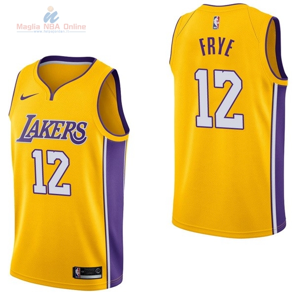 Acquista Maglia NBA Nike Los Angeles Lakers #12 Channing Frye Giallo Icon