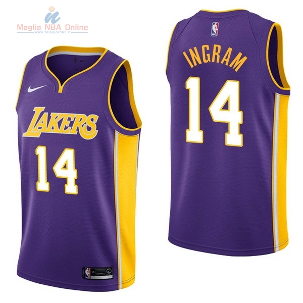 Acquista Maglia NBA Nike Los Angeles Lakers #14 Brandon Ingram Porpora Statement