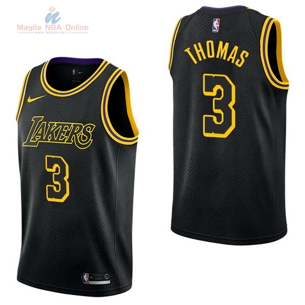 Acquista Maglia NBA Nike Los Angeles Lakers #3 Isaiah Thomas Nike Nero Città