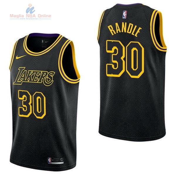 Acquista Maglia NBA Nike Los Angeles Lakers #30 Julius Randle Nike Nero Città