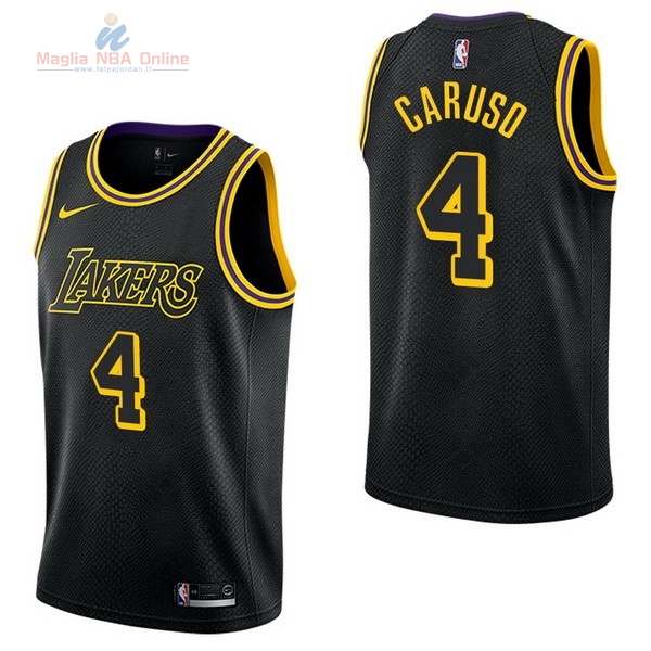 Acquista Maglia NBA Nike Los Angeles Lakers #4 Alex Caruso Nike Nero Città