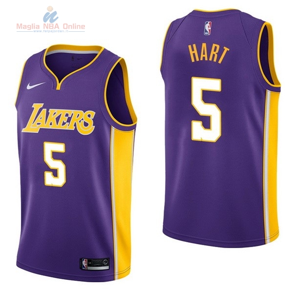 Acquista Maglia NBA Nike Los Angeles Lakers #5 Josh Hart Porpora Statement