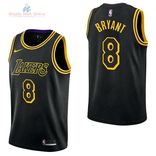Acquista Maglia NBA Nike Los Angeles Lakers #8 Kobe Bryant Nike Nero Città