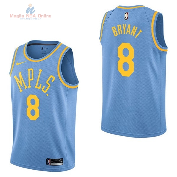 Acquista Maglia NBA Nike Los Angeles Lakers #8 Kobe Bryant Retro Blu