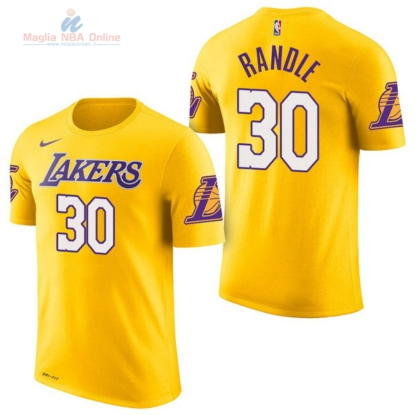 Acquista Maglia NBA Nike Los Angeles Lakers Manica Corta #30 Julius Randle Giallo