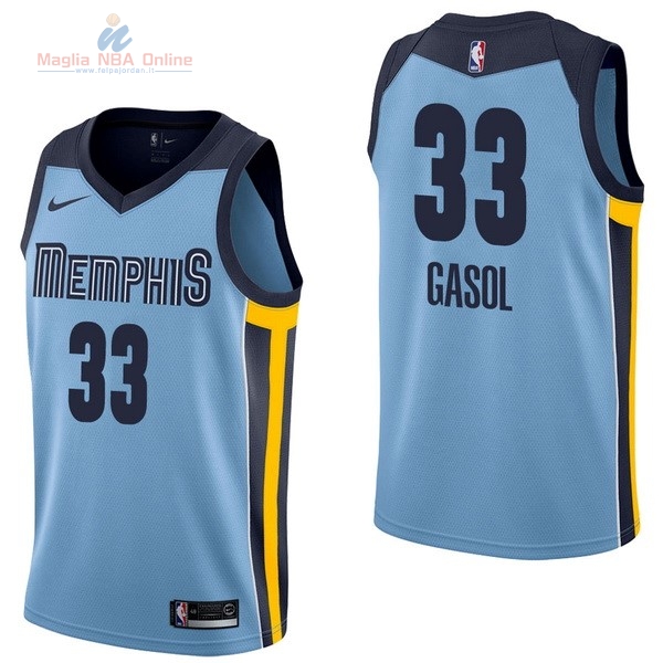 Acquista Maglia NBA Nike Memphis Grizzlies #33 Pau Gasol Blu Statement