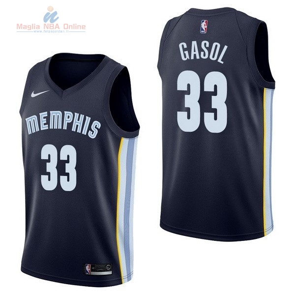 Acquista Maglia NBA Nike Memphis Grizzlies #33 Pau Gasol Marino Icon
