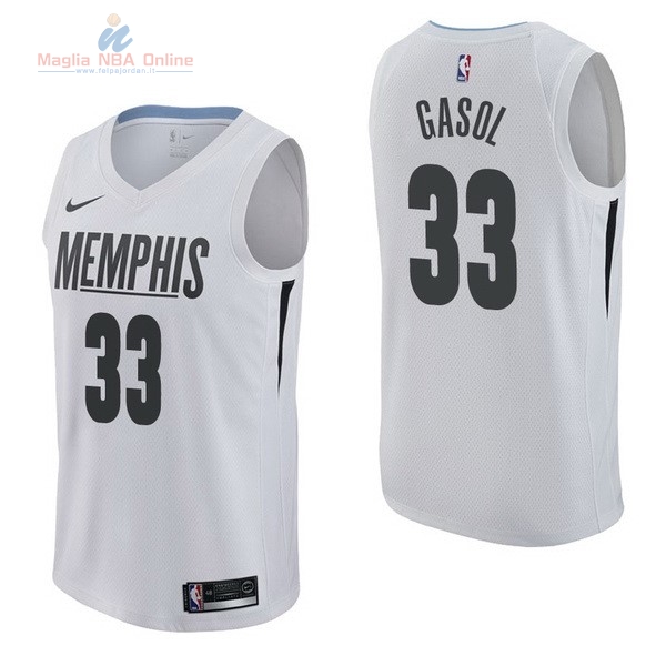 Acquista Maglia NBA Nike Memphis Grizzlies #33 Pau Gasol Nike Bianco Città