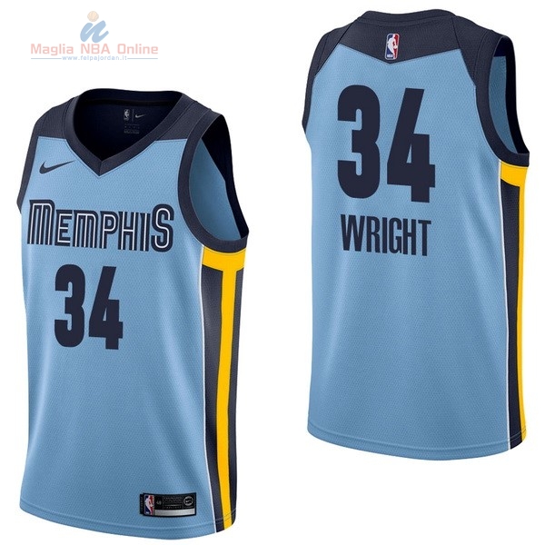 Acquista Maglia NBA Nike Memphis Grizzlies #34 Brandan Wright Blu Statement
