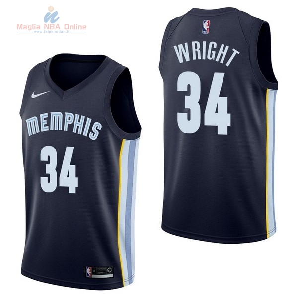 Acquista Maglia NBA Nike Memphis Grizzlies #34 Brandan Wright Marino Icon