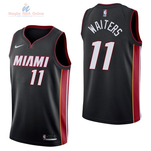 Acquista Maglia NBA Nike Miami Heat #11 Dion Waiters Nero Icon