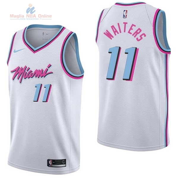Acquista Maglia NBA Nike Miami Heat #11 Dion Waiters Nike Bianco Città