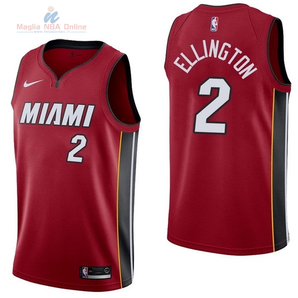 Acquista Maglia NBA Nike Miami Heat #2 Wayne Ellington Rosso Statement