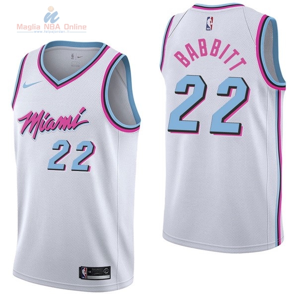 Acquista Maglia NBA Nike Miami Heat #22 Erik McCree Nike Bianco Città