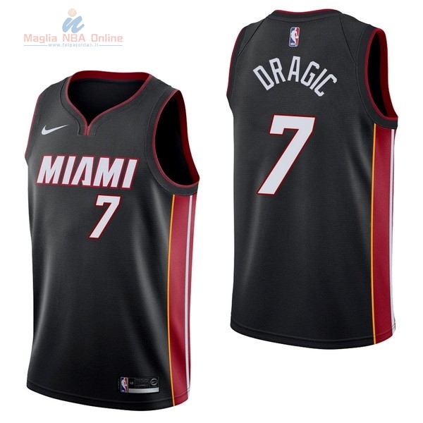 Acquista Maglia NBA Nike Miami Heat #7 Goran Dragic Nero Icon