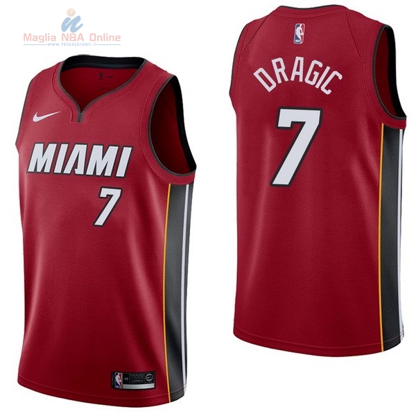 Acquista Maglia NBA Nike Miami Heat #7 Goran Dragic Rosso Statement