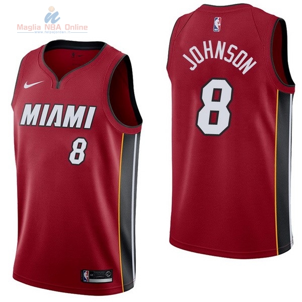 Acquista Maglia NBA Nike Miami Heat #8 Tyler Johnson Rosso Statement