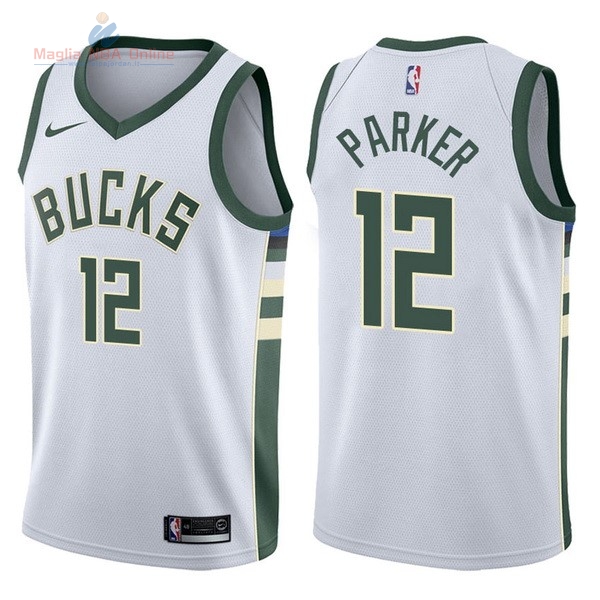 Acquista Maglia NBA Nike Milwaukee Bucks #12 Jabari Parker Bianco Association