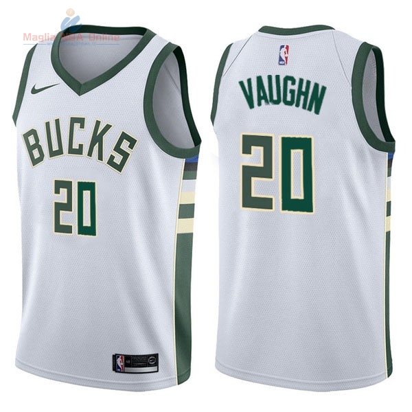 Acquista Maglia NBA Nike Milwaukee Bucks #20 Rashad Vaughn Bianco Association