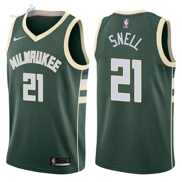 Acquista Maglia NBA Nike Milwaukee Bucks #21 Tony Snell Verde Icon