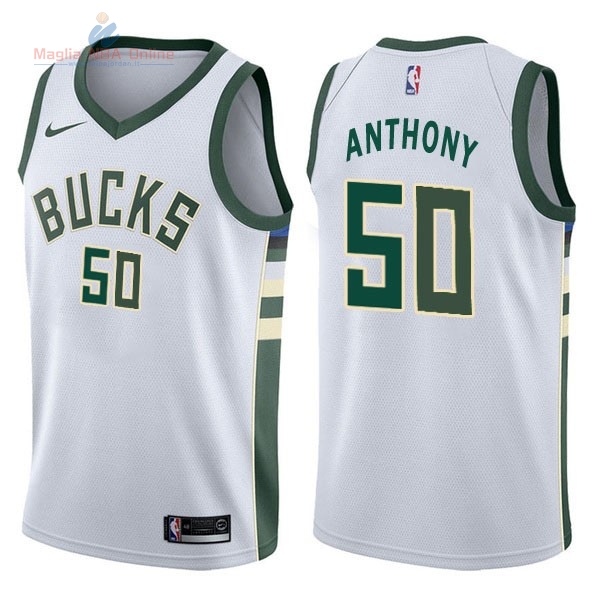 Acquista Maglia NBA Nike Milwaukee Bucks #50 Joel Anthony Bianco Association