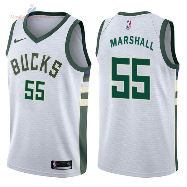 Acquista Maglia NBA Nike Milwaukee Bucks #55 Kendall Marshall Bianco Association