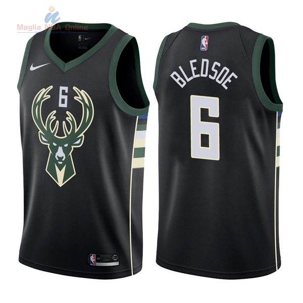 Acquista Maglia NBA Nike Milwaukee Bucks #6 Eric Bledsoe Nero Statement