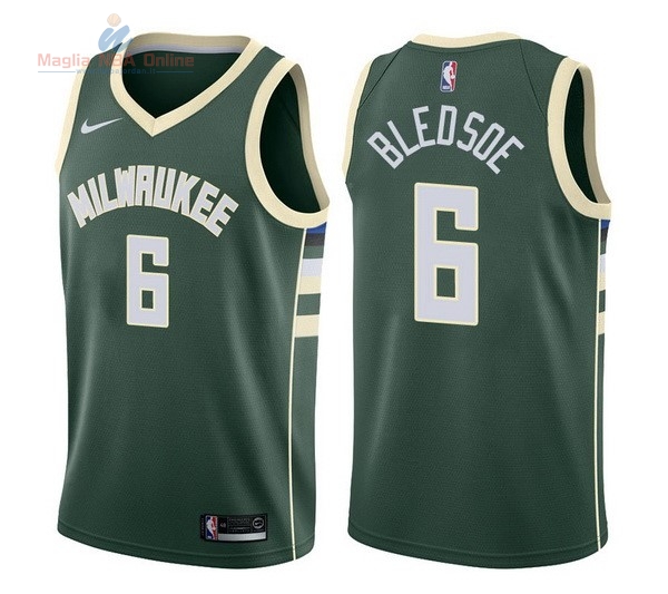 Acquista Maglia NBA Nike Milwaukee Bucks #6 Eric Bledsoe Verde Icon