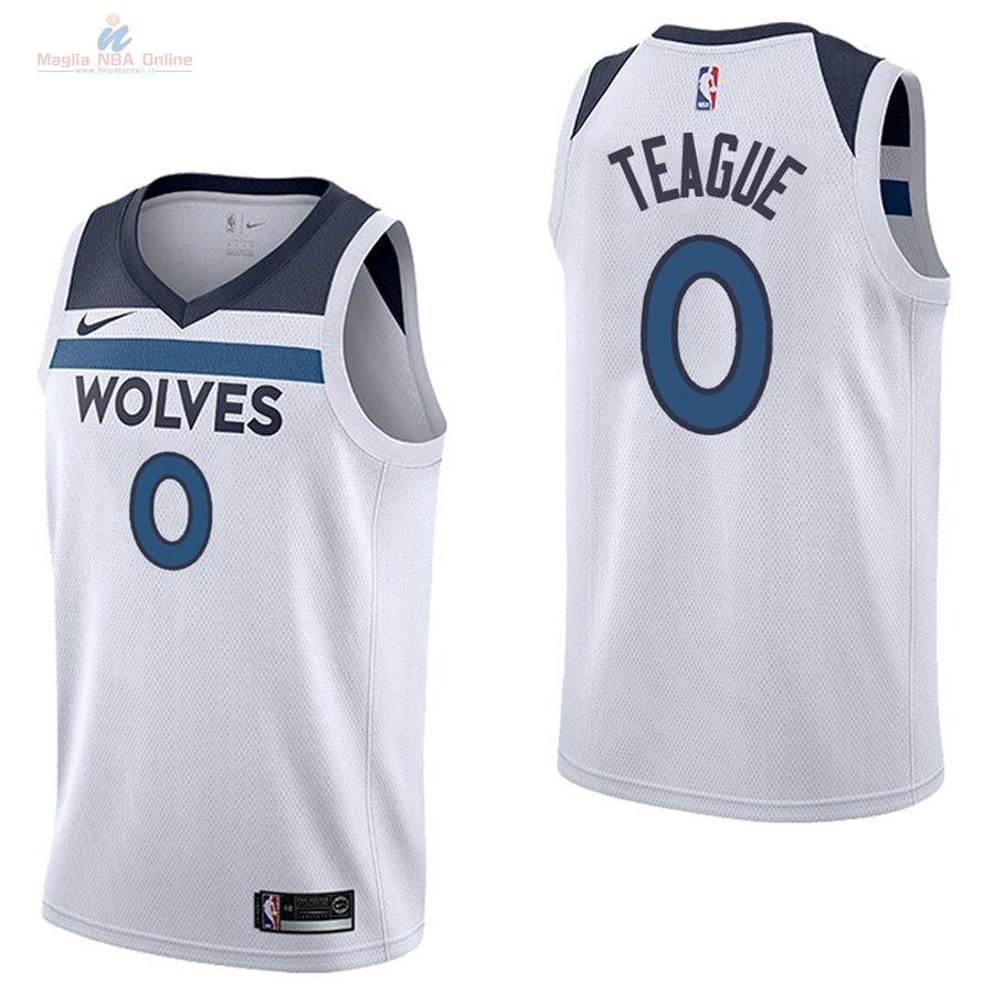 Acquista Maglia NBA Nike Minnesota Timberwolves #0 Jeff Teague Bianco Association