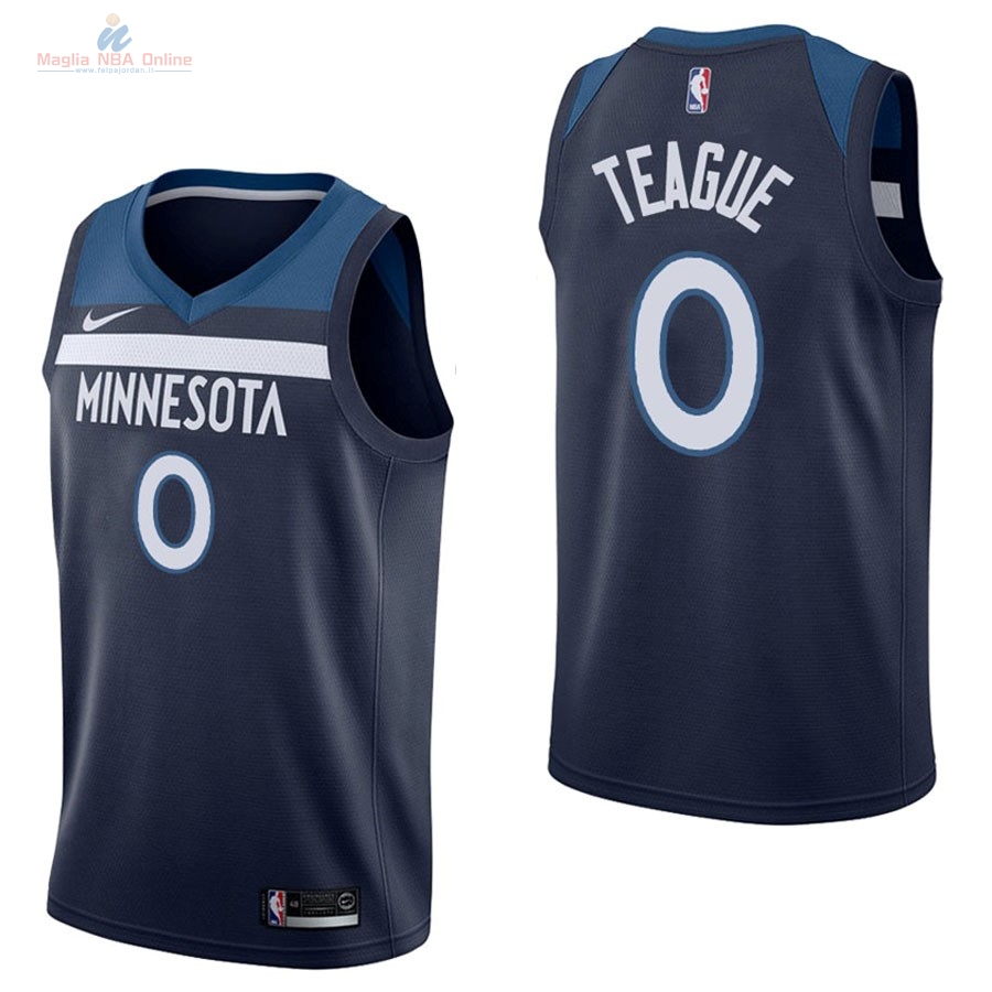 Acquista Maglia NBA Nike Minnesota Timberwolves #0 Jeff Teague Marino Icon