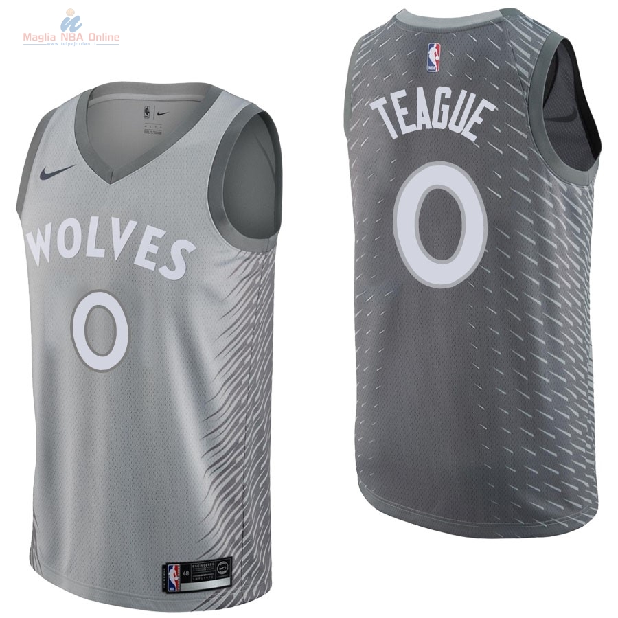 Acquista Maglia NBA Nike Minnesota Timberwolves #0 Jeff Teague Nike Grigio Città