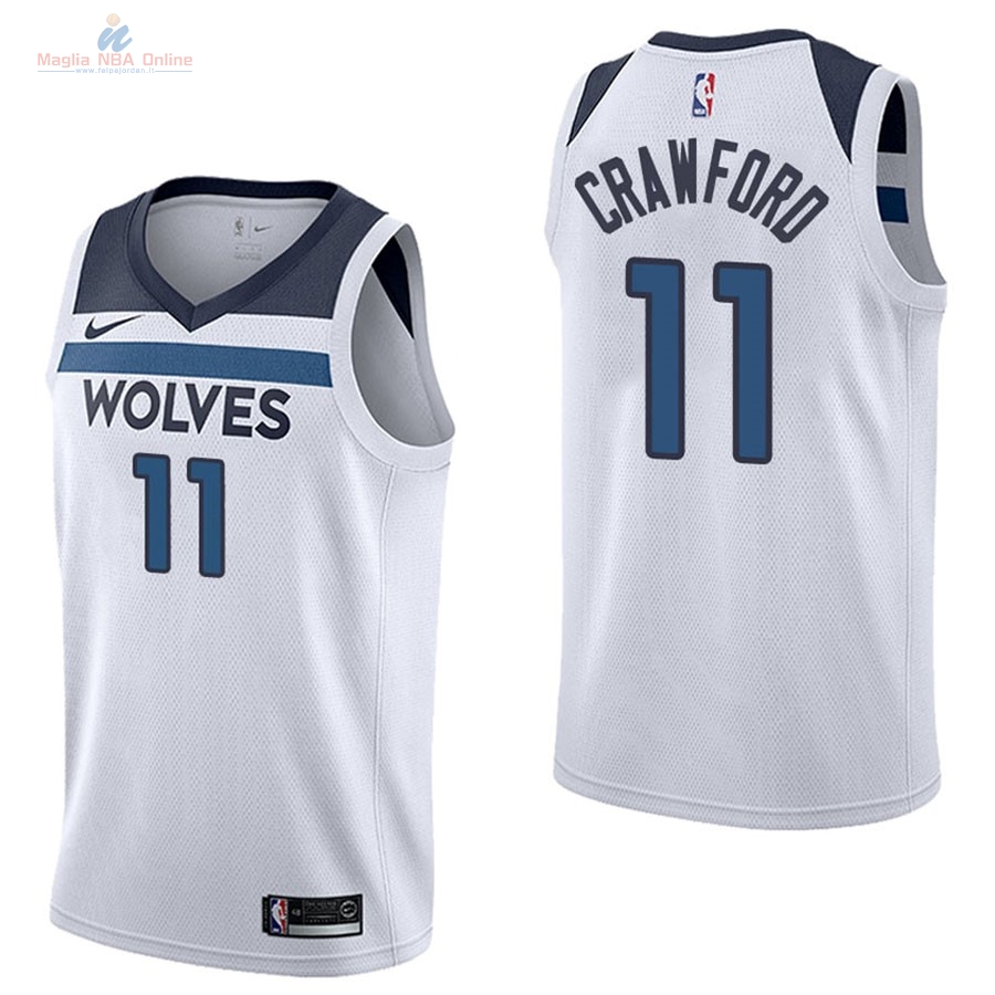 Acquista Maglia NBA Nike Minnesota Timberwolves #11 Jamal Crawford Bianco Association