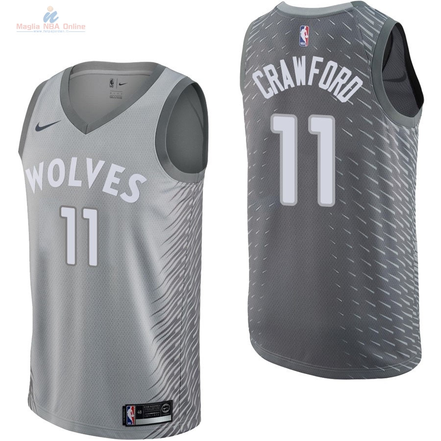 Acquista Maglia NBA Nike Minnesota Timberwolves #11 Jamal Crawford Nike Grigio Città