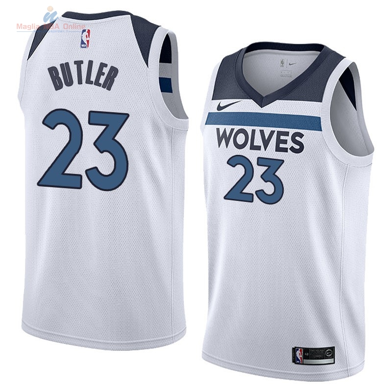 Acquista Maglia NBA Nike Minnesota Timberwolves #23 Jimmy Butler Bianco Association