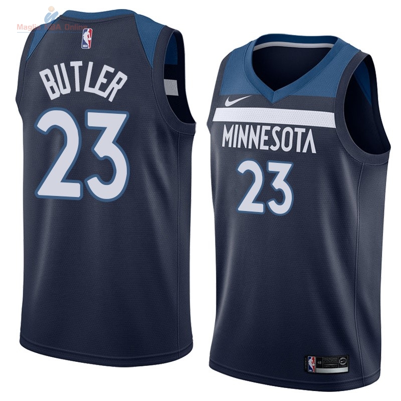 Acquista Maglia NBA Nike Minnesota Timberwolves #23 Jimmy Butler Marino Icon