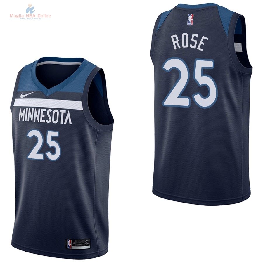 Acquista Maglia NBA Nike Minnesota Timberwolves #25 Derrick Rose Marino Icon