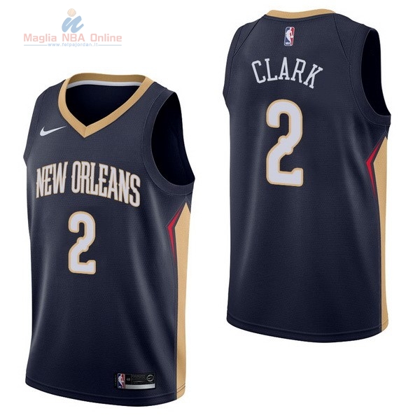 Acquista Maglia NBA Nike New Orleans Pelicans #2 Ian Clark Marino Icon