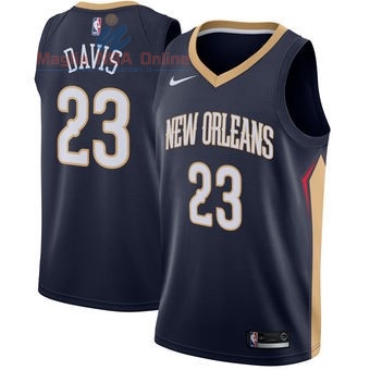 Acquista Maglia NBA Nike New Orleans Pelicans #23 Anthony Davis Marino Icon