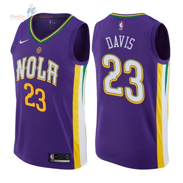 Acquista Maglia NBA Nike New Orleans Pelicans #23 Anthony Davis Nike Porpora Città